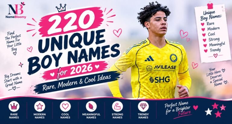 220 Unique Boy Names for 2026: Rare, Modern & Cool Ideas