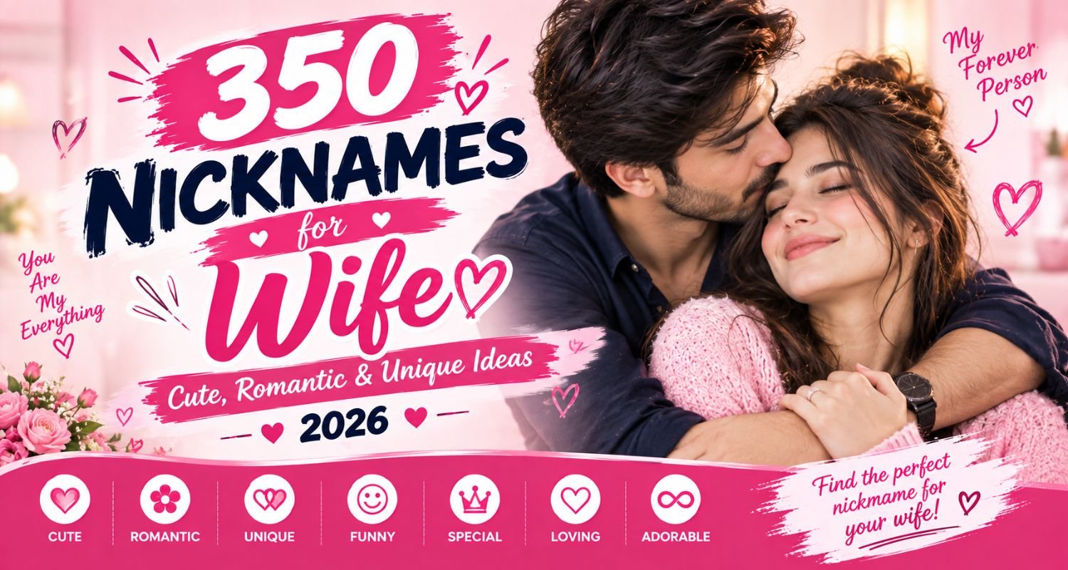 350 Nicknames for Wife: Cute, Romantic & Unique Ideas