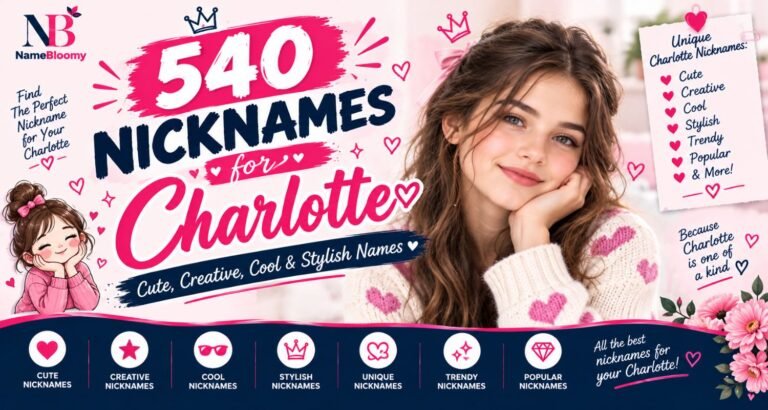 540 Nicknames for Charlotte Cute, Creative, Cool & Stylish Names