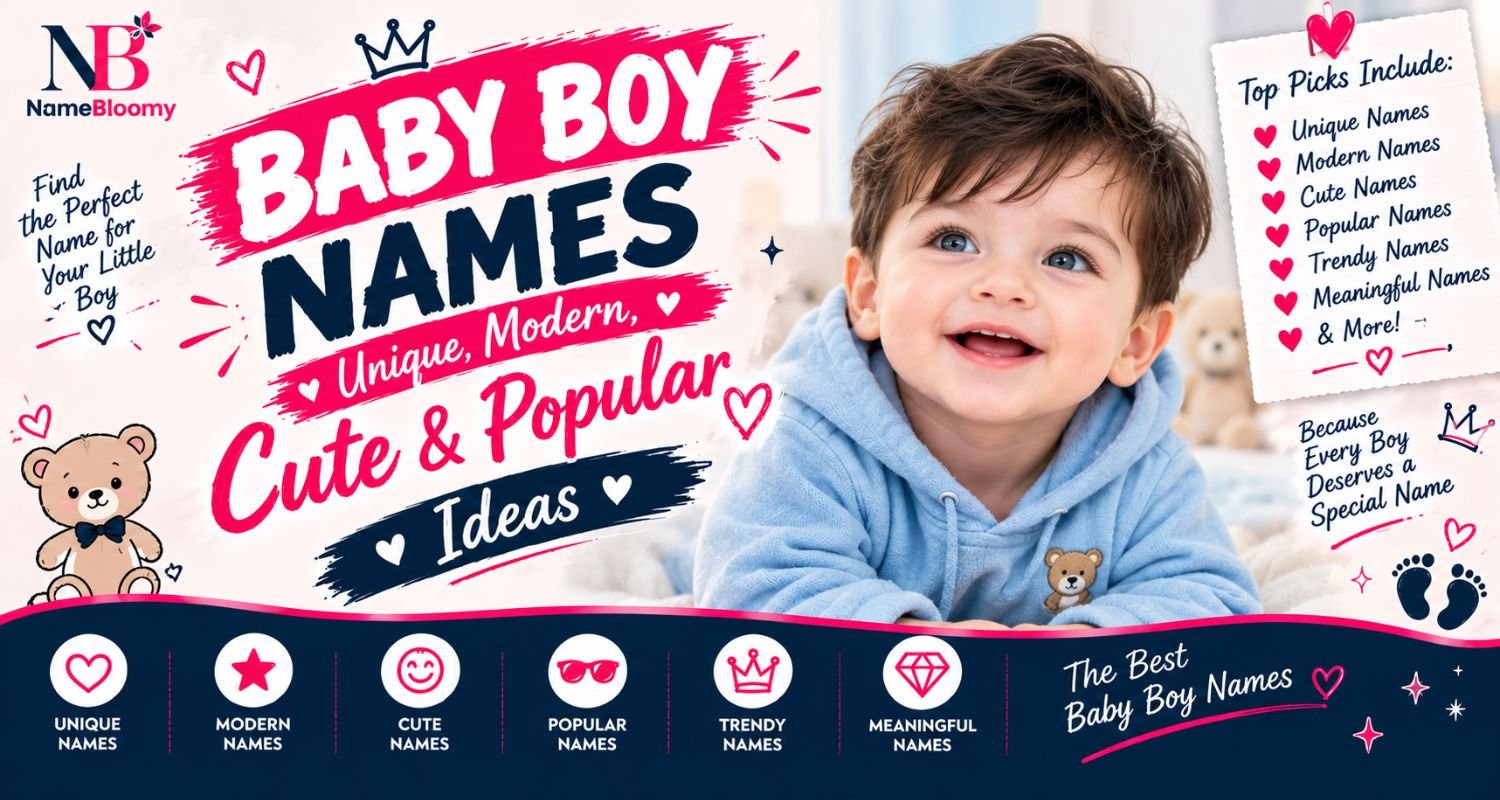 Baby Boy Names: Unique, Modern, Cute & Popular Ideas