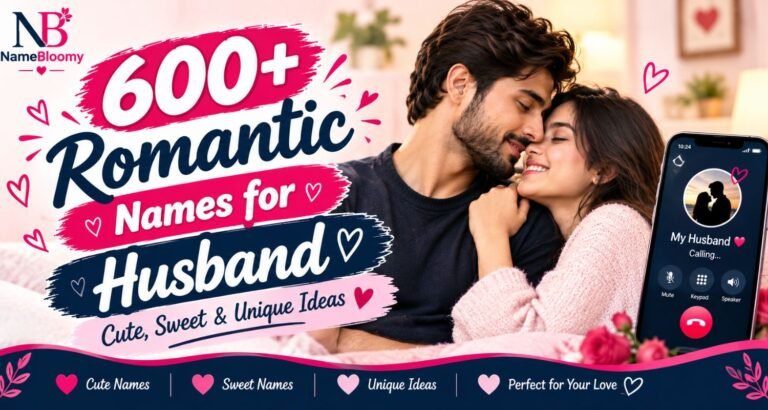 600 Romantic Names for Husband: Cute, Sweet & Unique Ideas
